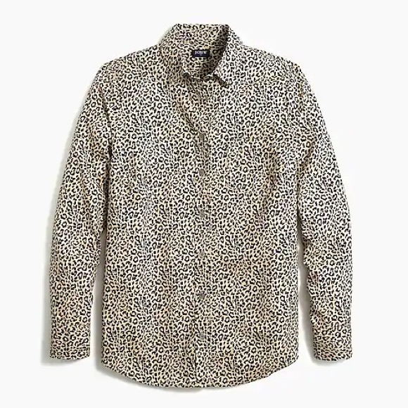 J. Crew Factory Tops - J. Crew Factory Button Front Leopard Shirt 3X